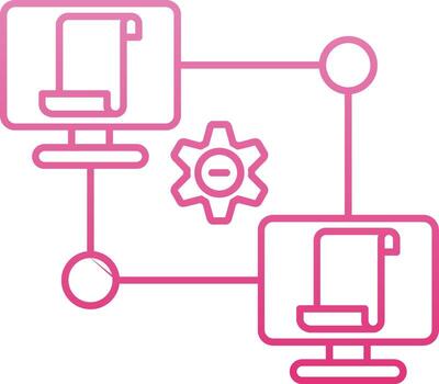 datos remoto acceso línea degradado icono vector