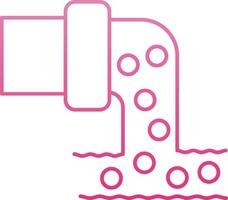 Sewage Line Gradient Icon vector