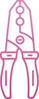 Wire Stripper Line Gradient Icon vector