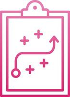 Strategy Line Gradient Icon vector