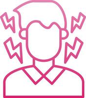 Depression Line Gradient Icon vector