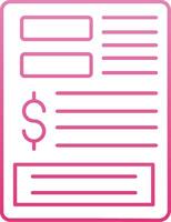 Bills Line Gradient Icon vector