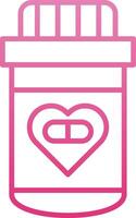 Heart Medicine Line Gradient Icon vector