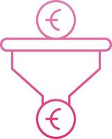 Sales PipeLine Gradient Line Gradient Icon vector