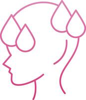 Sweating Line Gradient Icon vector