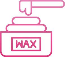 Wax Line Gradient Icon vector