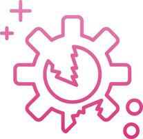 Disruption Line Gradient Icon vector