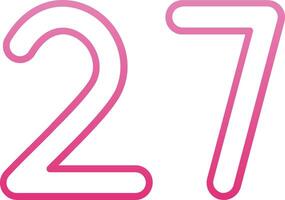 Twenty seven Line Gradient Icon vector