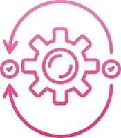 Agile Line Gradient Icon vector