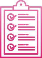 Checklist Line Gradient Icon vector