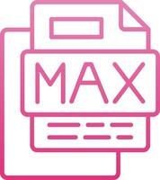 MAX File Line Gradient Icon vector