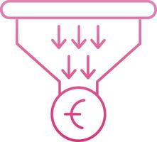 Sales PipeLine Gradient Line Gradient Icon vector