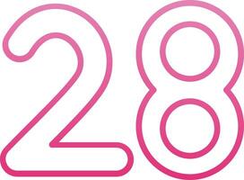 Twenty eight Line Gradient Icon vector