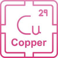 Copper Line Gradient Icon vector