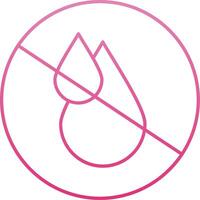 No Potable Line Gradient Icon vector