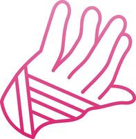 Hand Injury Line Gradient Icon vector