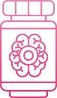 Pills Line Gradient Icon vector