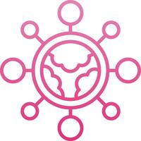Remote Job Line Gradient Icon vector