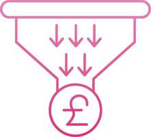 Sales PipeLine Gradient Line Gradient Icon vector