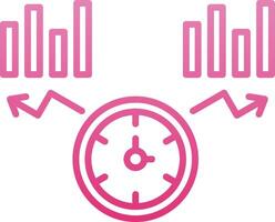 Time To Market Line Gradient Icon vector