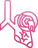 Bronchiectasis Line Gradient Icon vector