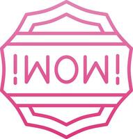 Wow Line Gradient Icon vector