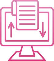 Digitalization Line Gradient Icon vector