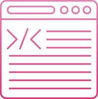 Coding Line Gradient Icon vector