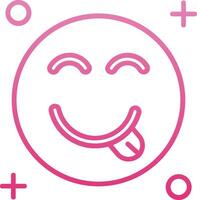 Tongue Line Gradient Icon vector