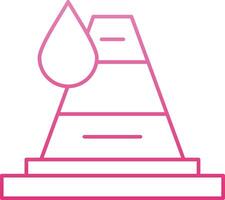 Traffic Cone Line Gradient Icon vector