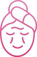 Wrinkle Line Gradient Icon vector