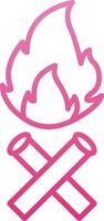 Fire Line Gradient Icon vector