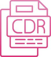 CDR File Line Gradient Icon vector