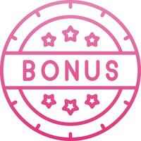 Bonus Line Gradient Icon vector