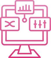 Analysis Line Gradient Icon vector