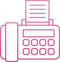 Fax Line Gradient Icon vector