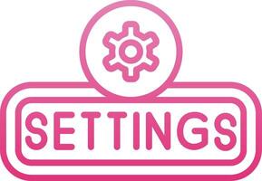 Setting Line Gradient Icon vector