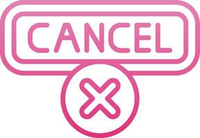 Cancel Line Gradient Icon vector