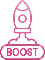 Boost Line Gradient Icon vector