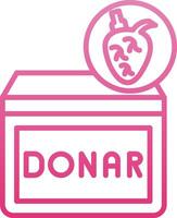 Heart Donar Line Gradient Icon vector