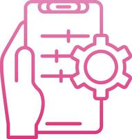 Setting Line Gradient Icon vector