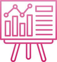 Presentation Line Gradient Icon vector