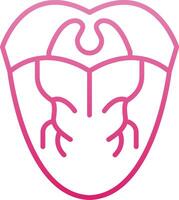 Tongue Line Gradient Icon vector