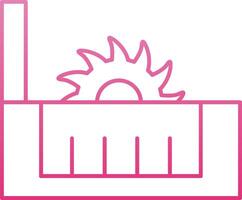Table Saw Line Gradient Icon vector