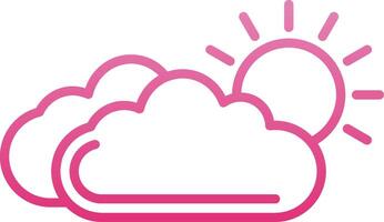 Weather Line Gradient Icon vector