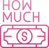 How Much Line Gradient Icon vector