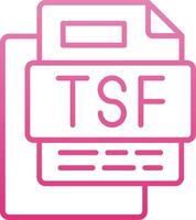 Torrent Symbol File Line Gradient Icon vector