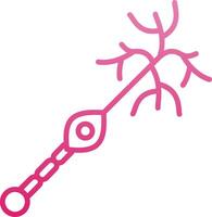 Unipolar Neuron Line Gradient Icon vector