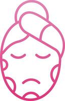 Rosacea Line Gradient Icon vector