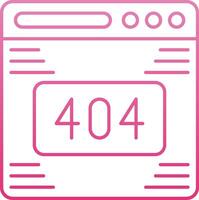 404 Error Line Gradient Icon vector